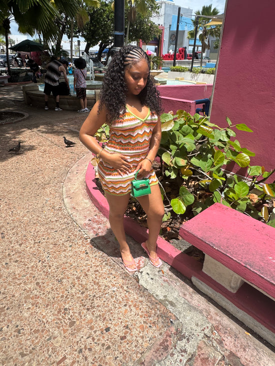 “Tropical Passion” Crochet Mini Dress