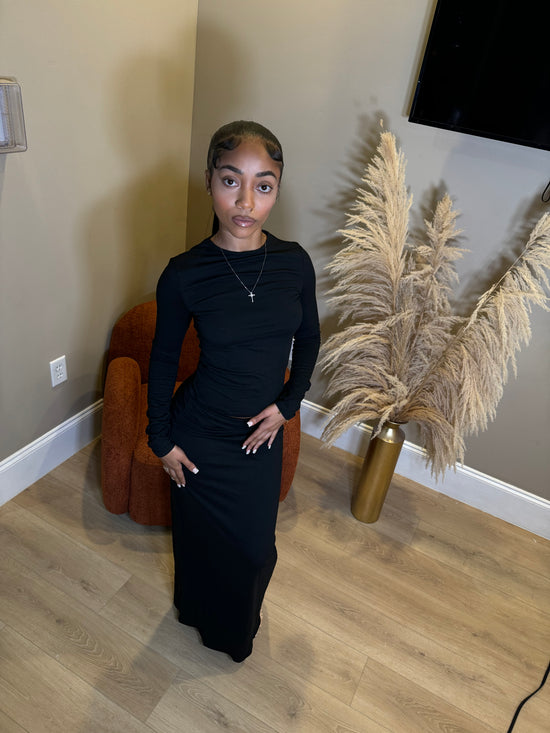 “Midnight” Two Piece Skirt Set