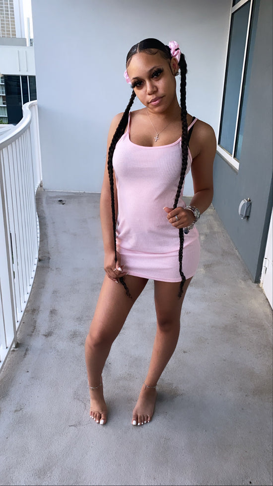 “Babydoll” Ribbed Mini Dress