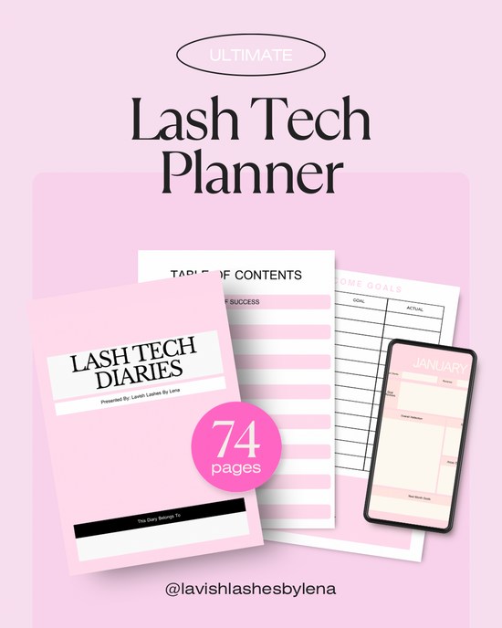 “Lash Tech Diaries” - The perfect planner for lash techs